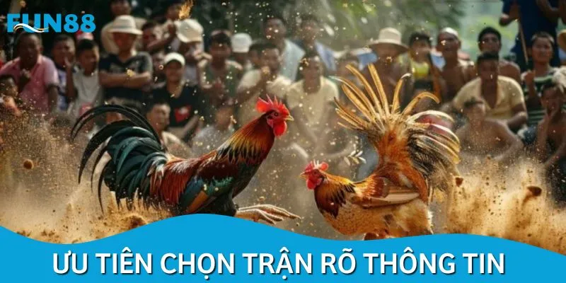 Người chơi cần đặt cược vào những trận đấu có thông tin rõ ràng